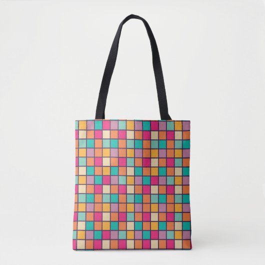 Fett farbiges Patchwork Tasche (Vorderseite)
