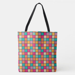 Fett farbiges Patchwork Tasche