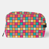 Fett farbiges Patchwork Waschbeutel (Rückseite)