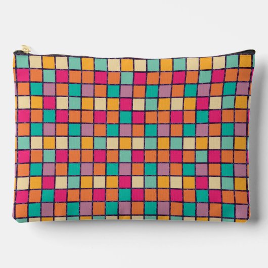 Fett farbiges Patchwork Zubehörtasche (Vorderseite)