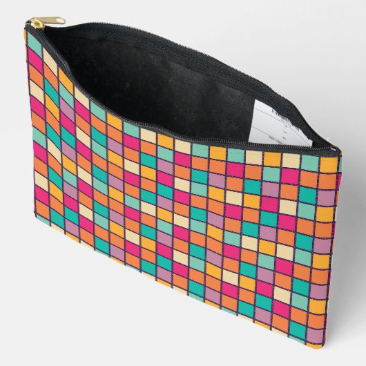 Fett farbiges Patchwork Zubehörtasche (Offen)