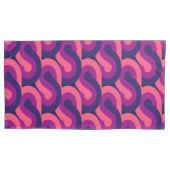 Fett farbiges rosa Lila blaues Muster Kissenbezug (Vorderseite-Links)