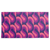 Fett farbiges rosa Lila blaues Muster Kissenbezug (Vorderseite-Rechts)