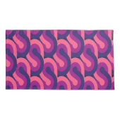 Fett farbiges rosa Lila blaues Muster Kissenbezug (Rückseite-Links)