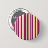 Fett farbiges rosa, orange-braune Streifen Muster Button (Vorne & Hinten)