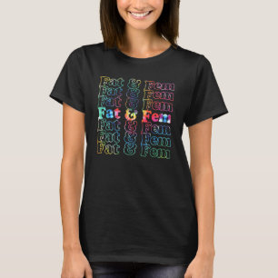Fett Fem Coolen Vintag Inspiriert LGBT Gay Men Pos T-Shirt