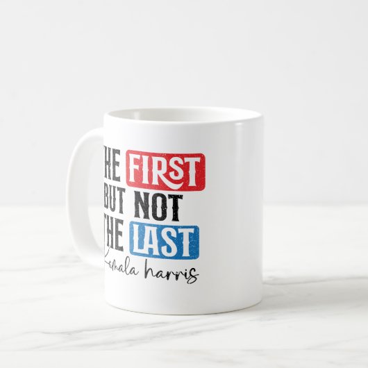 Fett First and Last Typografy Design - Personaliz Kaffeetasse (Vorderseite Links)