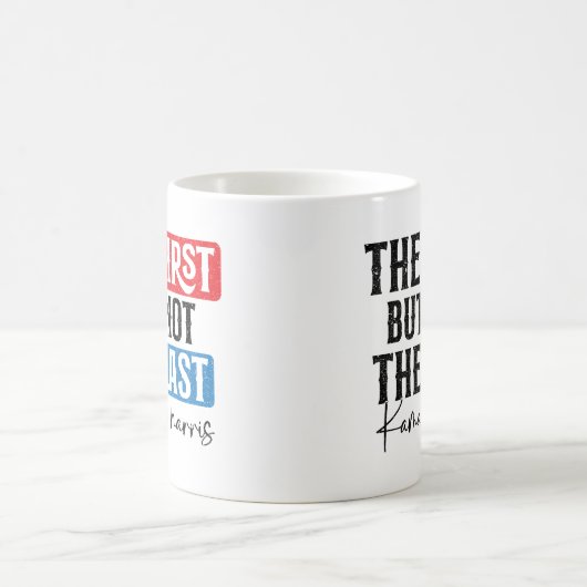 Fett First and Last Typografy Design - Personaliz Kaffeetasse (Mittel)