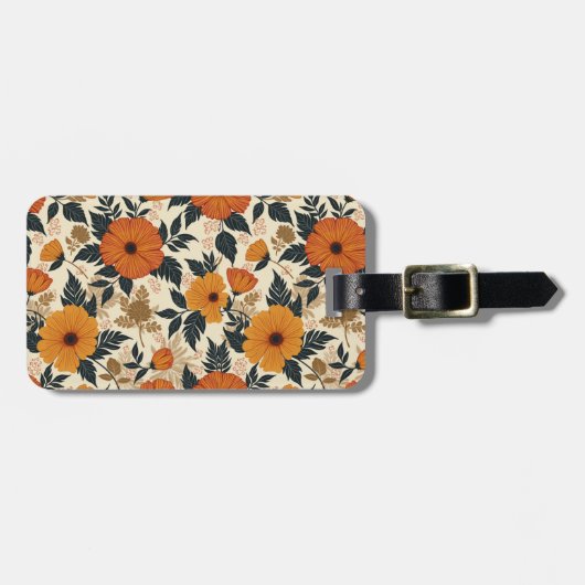 Fett Floral Geometry Gepäckstück Gepäckanhänger (Vorderseite horizontal)