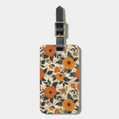 Fett Floral Geometry Gepäckstück Gepäckanhänger (Vorderseite vertikal)
