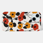 Fett Floral Muster rot, orange und schwarz Case-Mate iPhone Hülle (Rückseite (Horizontal))