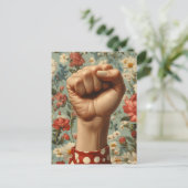 Fett-floraler Hintergrund Postkarte (Stehend Vorderseite)