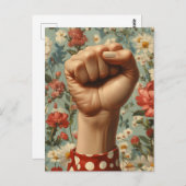 Fett-floraler Hintergrund Postkarte (Vorne/Hinten)