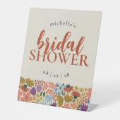 Fett florales Brautparty oder Hochzeit Sockelschild (Vorderseite)