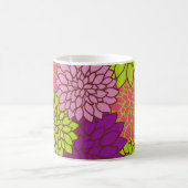 Fett florales Design in Lime Green, Pink, Lila Kaffeetasse (Mittel)