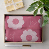 Fett florales Muster Magenta Tissue Paper Seidenpapier (Geschenk)