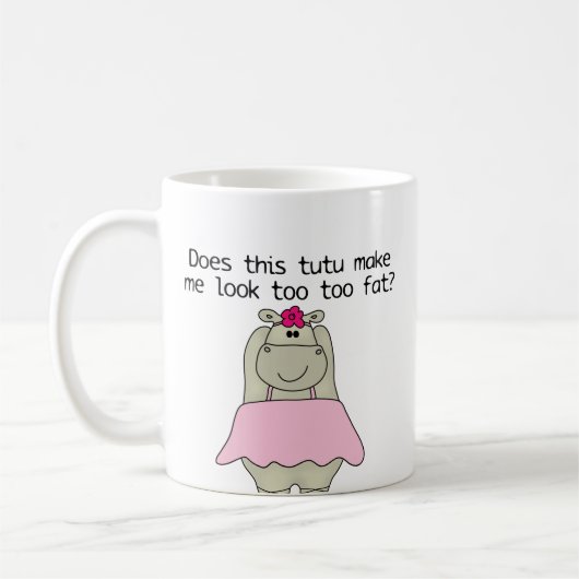 Fett FlusspferdTu Tu Kaffeetasse (Links)