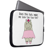 Fett FlusspferdTu Tu Laptopschutzhülle (Vorne Rechts)