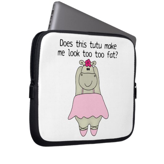 Fett FlusspferdTu Tu Laptopschutzhülle (Vorne Rechts)