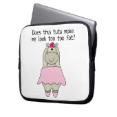 Fett FlusspferdTu Tu Laptopschutzhülle (Vorderseite Links)