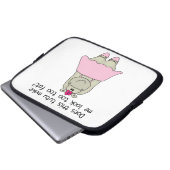 Fett FlusspferdTu Tu Laptopschutzhülle (Vorne Knopf)