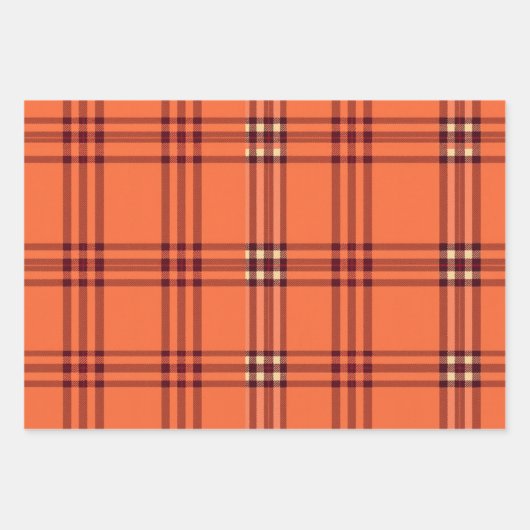 Fett Folk Kariert Gift Wrap Geschenkpapier Set (Vorderseite 2)