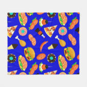 Fett Food Frenzy Fleecedecke (Vorderseite (Horizontal))