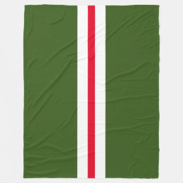 Fett Forest Green Hell Red White Racing Streifen Fleecedecke
