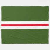 Fett Forest Green Hell Red White Racing Streifen Fleecedecke (Vorderseite (Horizontal))