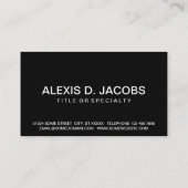 fett formatierter KOCH (Farbanpassbar) Visitenkarte (Rückseite)