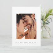 fett formatierter Rahmen, einfacher Text 2 Foto Save The Date (Stehend Vorderseite)