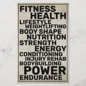 Fett formatierter Textstil, der von Fitness Flyer (Vorne)