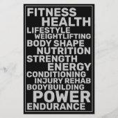 Fett formatierter Textstil, inspiriert durch Fitne Flyer (Vorne)