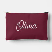 Fett formatiertes Skriptmonogramm, bordeauxrot Zubehörtasche (Vorderseite)