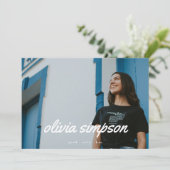 Fett formatiertes und fresh Script Grad Foto Ankündigung (Stehend Vorderseite)