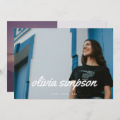 Fett formatiertes und fresh Script Grad Foto Ankündigung (Vorne/Hinten)