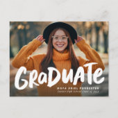 Fett Foto Abschluss Postkarte Einladung (Vorderseite)