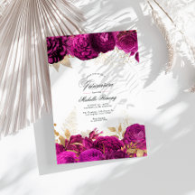 Fett-Foto aus Hot-Pink und Gold-Floral Quinceñera