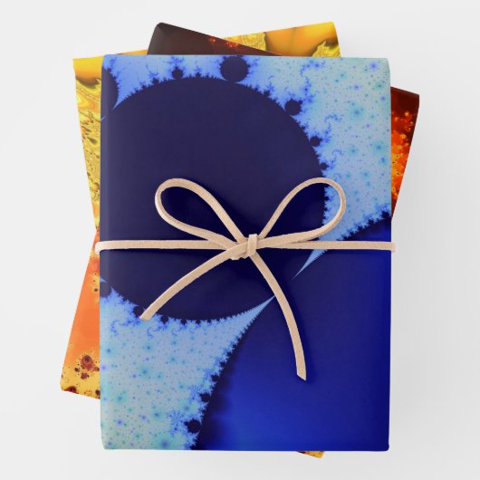 Fett-Fraktale-Wrapping-Paper-Set Geschenkpapier Set (Beispiel)