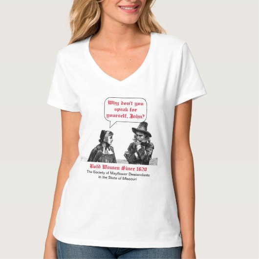 Fett Frauen seit 1620 (Mayflower Descendant) T-Shirt (Vorderseite)