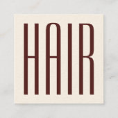 Fett-Friseursalon Quadratische Visitenkarte (Vorderseite)