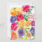 Fett-Gartenblumenwasser-Brautparty Einladung (Rückseite)