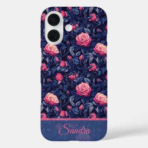 Fett Gedächtnisgeschenk Rose Blume Name iPhone 16 Hülle
