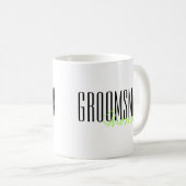 Fett gedruckte Buchstaben "Trauzeuge" Custom Weddi Kaffeetasse (VorderseiteRechts)