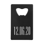 Fett gedruckte Buchstaben "Trauzeuge" Custom Weddi Kreditkarten Flaschenöffner (Rückseite)