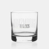 Fett gedruckte Buchstaben "Trauzeuge" Custom Weddi Whiskyglas (Rückseite)