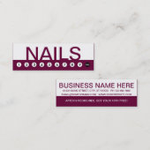 fett gedruckte NAIL SALON Kundenbindung Treuekarte (Vorne/Hinten)