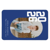 Fett gedruckter blauer Abschluss-Foto-Magnet zum f Magnet (Horizontal)