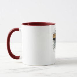 Fett gedruckter hölzerner christlicher Kreuz-Kaffe Tasse