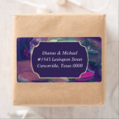 Fett gedrucktes Acrylgemälde für die Hochzeitadres (Insitu)